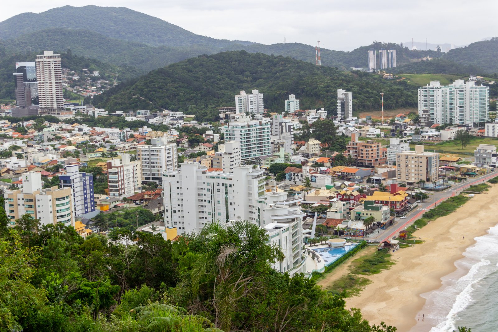 view from top of the hill of the careca in Balneario Camboriu in santa catarina Brazil
